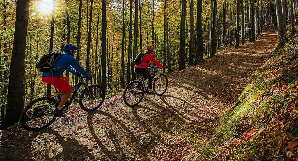 Couple Biking